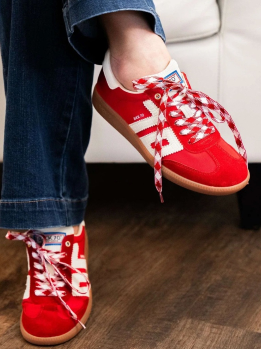 BACK 70 GHOST Sneaker FREE PEOPLE Tennis Shoe Red Size 36 5.5 6 NEW NIB